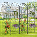 4 PCS 87 in x 20 in Metal Garden TrellisBlack Coated Rustproof Metal Trellis Outdoor with Versatile Plant Support Elegant Outdoor Decor for Cllimbing Plants Vegetables Vines Flowers Plant TRE