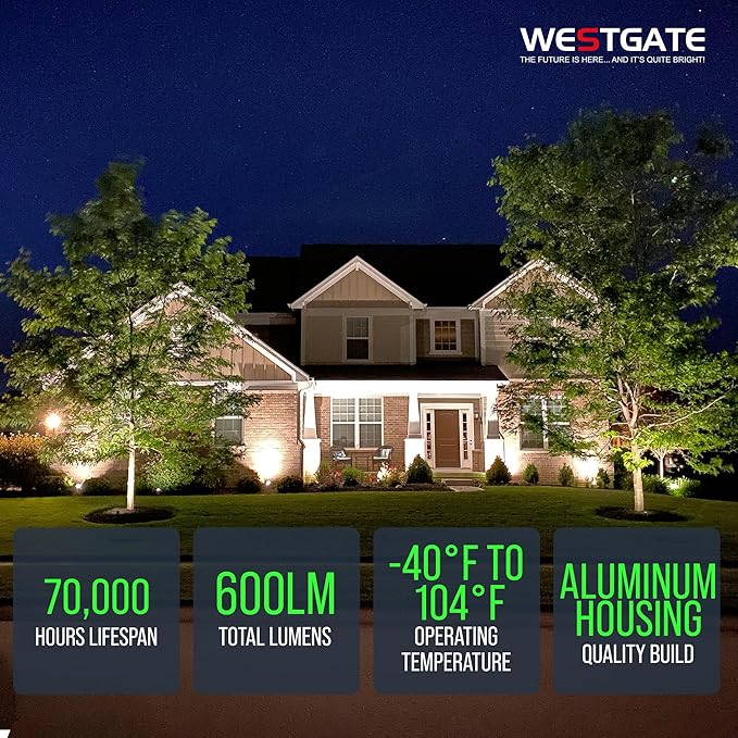 Westgate LED Spot Light - Antique Brass Finish 3CCT Selectable 12-24V Deck Driveway Landscape Recessed Lighting Can Lights Pot Lights Outdoor Dimmable High Hats Garden Patio Accent.