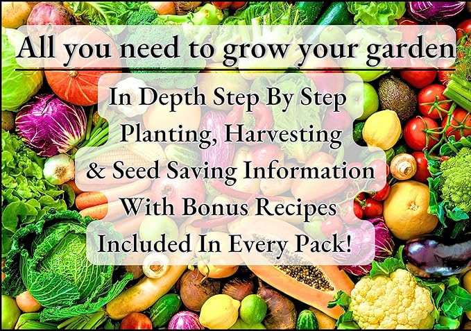 B&ampKM Farms Heirloom Seed Vault 20 Varieties 20000+ Non-GMO Seeds Long-Term Storage (Survival/Prepper Large)
