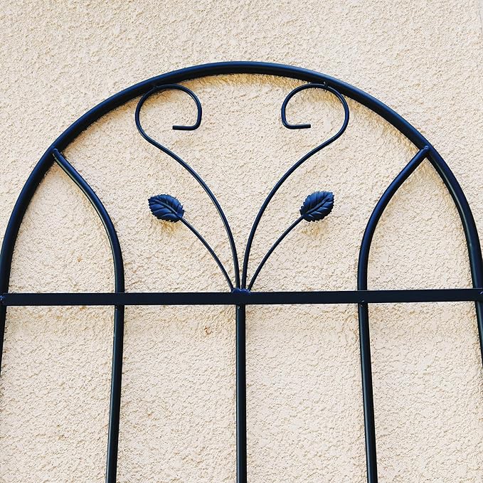 2 Pack Metal GTr86.7 x 19.7 Rustproof for Climbing Plants Outdoor Flower Support Black FA795
