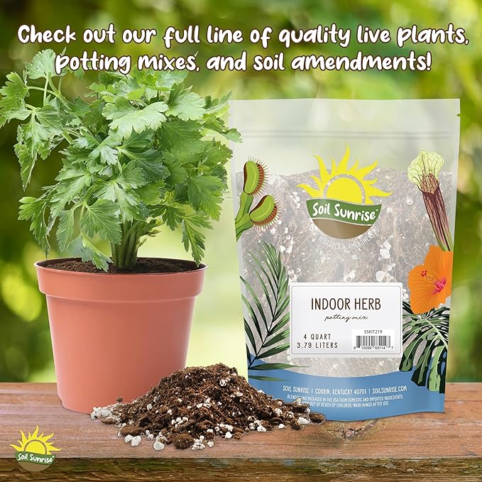 Soil Sunrise Coco Peat Perlite Potting Mix (4 Quarts) Loose Coconut Coir and Perlite