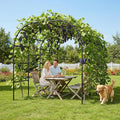 Tall Garden Arch Trellis for Climbing Plants 88in Tall Metal Plant Support Trellis Archway for Climbing Plant Vegetables Cucumber Outdoor Yard Lawn Garden Arch Tunnel Trellis