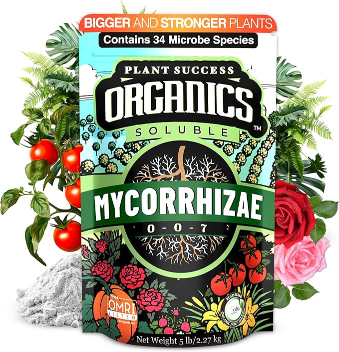 Mycorrhizal Fungi OMRI Organic Root Enhancer for Plant Success Super Potent 20 Strain ECTO and ENDO Blend for Trees Vegetables and Houseplants Beneficial Bacteria Included Treats 14000 Plants