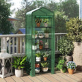 S AFSTAR Portable Greenhouse with Shelves 27 x 19 x 75 Green House with 4 Tiers Mesh Shelves &amp Roll-Up Door Small Greenhouse Mini Growing House Greenhouses for Outdoors Garden Patio Backyard