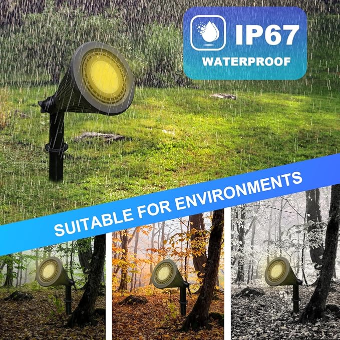 PAR36 LED Landscape Bulb 2700K Warm White 11W Spotlights Outdoor Waterproof 40° 12V Landscape Lights 900LM G53 Base for Yard Path Tree In-Ground Well Light 1 Pack