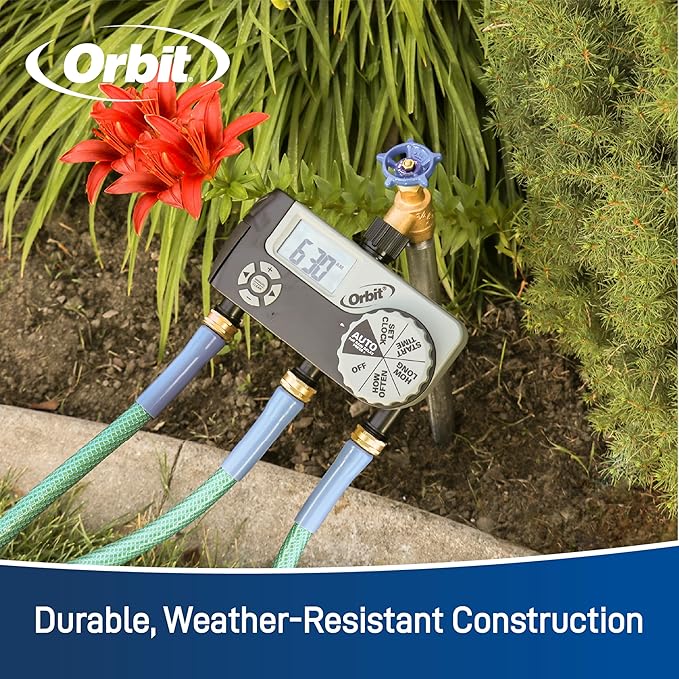 Orbit 56233D 3-Outlet Digital Watering Timer 3 valves Black and Gray