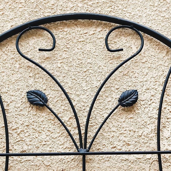 2 Pack Metal GTr86.7 x 19.7 Rustproof for Climbing Plants Outdoor Flower Support Black