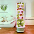 Hydroponics Growing System Kit with LED Grow Lights8-Layer Vertical Garden Tower 32 Pods Large Planting Sites 8 Gallon Indoor Growing System for Vegetables Herbs &amp Tomatoes Pump&ampDual Time