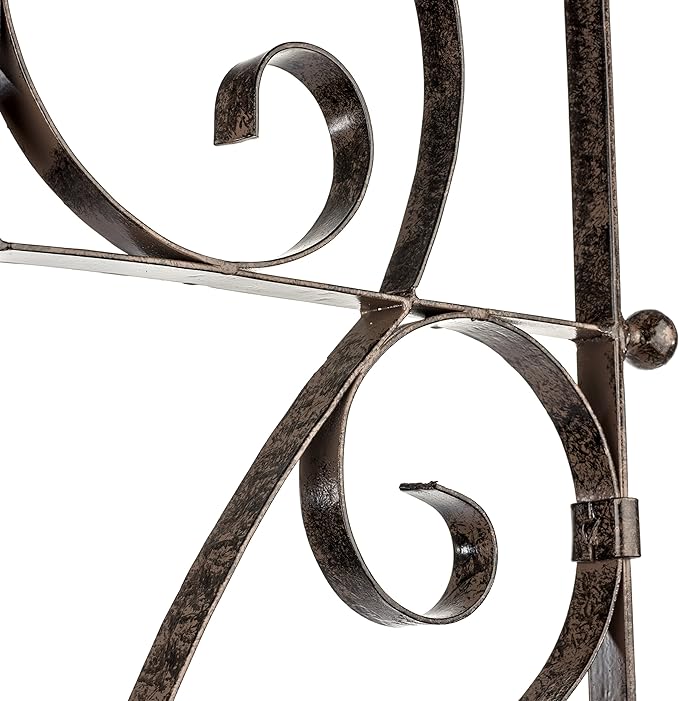 H Potter Outdoor Metal Wall Decor or Trellis for Climbing Plants Suitable as Art Garden Panel Roses Vines Privacy Includes Brackets for Hanging Gar214LW1