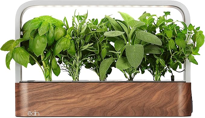 EDN SmallGarden with Basil SeedPods Indoor Grow Smart Garden for iOS Devices - Fresh Home Grown Herbs Plants and Flowers - Grow up to 10 Different Plants at Once