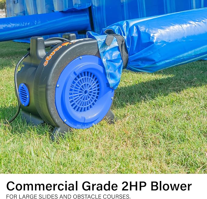 JumpOrange Bounce House Air Blower 2HP for Inflatables Bouncy Castle and Slides Commercial Cyclone Fan for Indoor and Outdoor Use