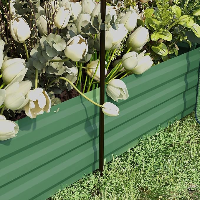 5x6ft All-Season Weather Resistant Eco-Friendly Garden Shade and Cage Protection System Raised Bed Green Optimal Plant Growth