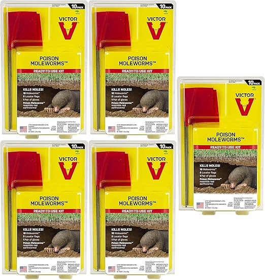 Victor M6009 Poison Moleworms Yellow (Fivе Расk)