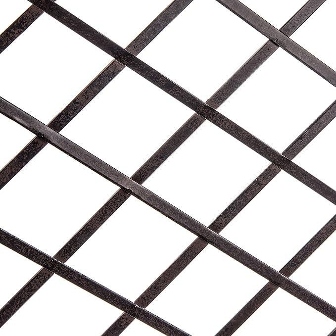 H Potter Large 2-Panel Garden Trellis 72 Installed Height 75 lb Heavy Iron Privacy Screen Freestanding Metal Outdoor Landscape Structure GAR573