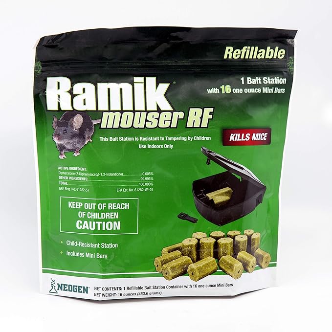 Neogen 000900 Ramik Refillable Mouse Bait Station 16 count