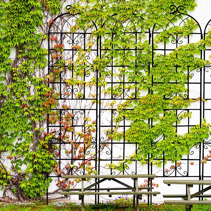 Garden Trellis 2 Pack Metal Garden Trellis 86.7 x 19.7 Rustproof Trellis Outdoor Trellis for Climbing Plants Outdoor Flower Support
