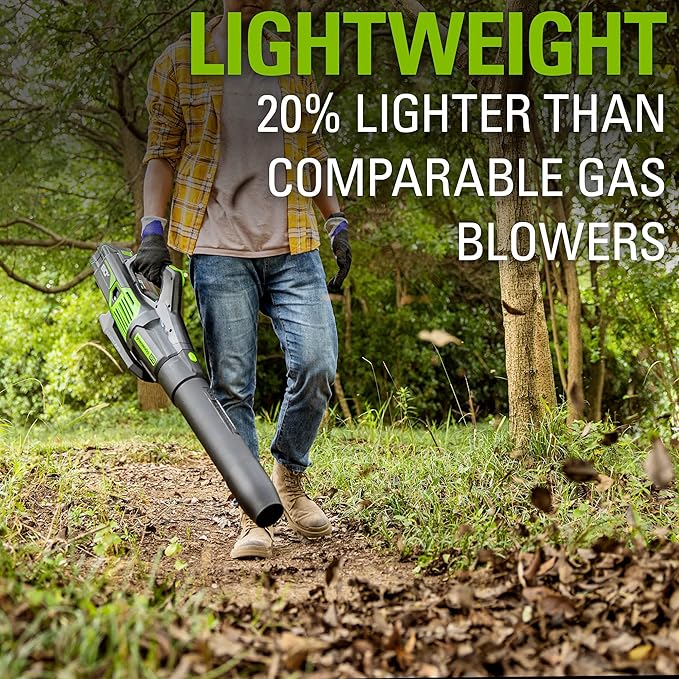Greenworks 80V (730 CFM / 170 MPH) Cordless Brushless Axial Leaf Blower Everyday Yard Cleanup for Driveways &amp Patios Lightweight Battery and Charger not included