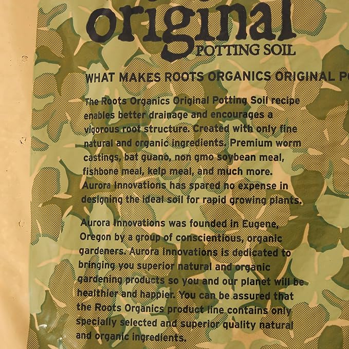 Roots Organics ROD75 Hydroponic Gardening Original Coco Fiber Based Potting Soil 0.75 Cubic Feet 2 Pack