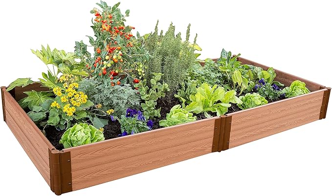 Frame It All One Inch Series 4ft. x 8ft. x 11in. Composite Raised Garden Bed Kit
