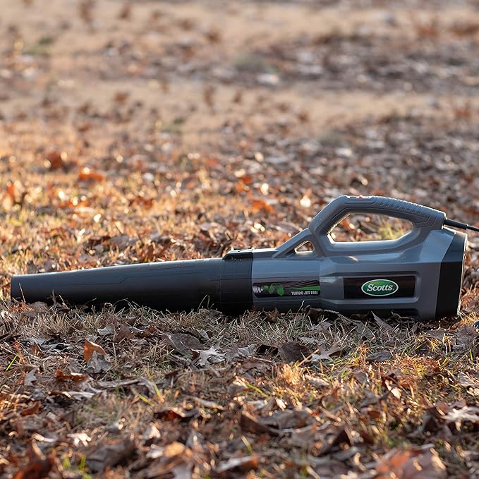 Scotts Outdoor Power Tools BLR20085S 8.5-Amp Turbo Power Corded Electric Leaf Blower Grey/Black