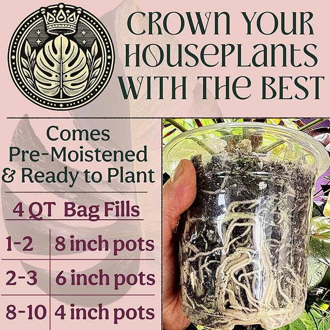 Craft Houseplant Potting Mix Elite House Plant Soil Chunky Well Draining Potting Soil for Indoor Plants Tropical Plants &amp Potted Plants Sustainable &amp Peat Free Less Prone to Gnats 4qt