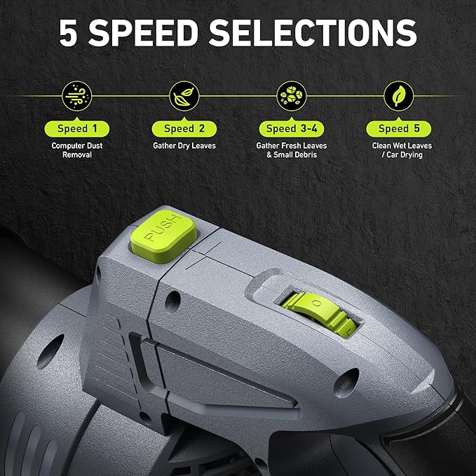 Leaf Blower for Lawn: 550CFM Battery Electric Cordless Small Blower with Swivel Head Total 8.0 Ah Battery &amp Charger - Mini-Leaf for Decker Car Patio Yard