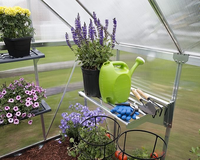 Palram - Canopia Heavy Duty Greenhouse Shelf Bundle (4 piece)