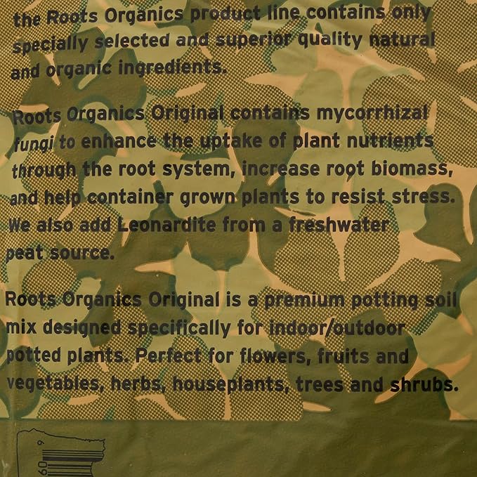 Roots Organics ROD75 Hydroponic Gardening Original Coco Fiber Based Potting Soil 0.75 Cubic Feet