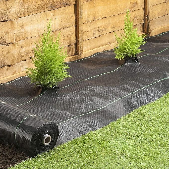 Agfabric 5x300ft Landscape Ground Cover Heavy PP Woven Weed BarrierSoil Erosion Control stabilized Plastic Mulch Weed Block