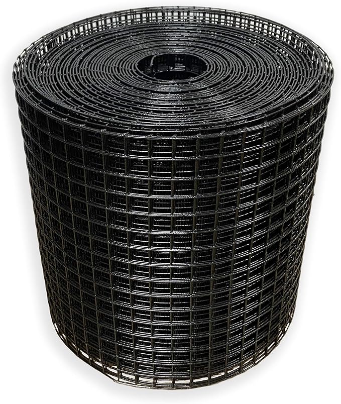 Bird Barrier Wire Mesh Screen for Solar Panel Protection 50’ X 8” X 1/2” Black PVC Coated Protect Your Solar Panels - Fastener Clips Sold Separately