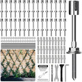 Wire Trellis for Climbing Plants Outdoor 30-Set Wall Trellis Kit for 5/64(2mm) Wire Ropes T316 Espalier System for Fence and Garden DIY Projects (Hubs Only Without Cable)