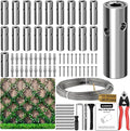 Wire Trellis for Climbing Plants Outdoor 20-Set Wall Wire Trellis Kit with 1/8in x 98ft Stainless Steel Cable &amp Cutter T316 Cylindrical Espalier System for Fence and Garden DIY Projects