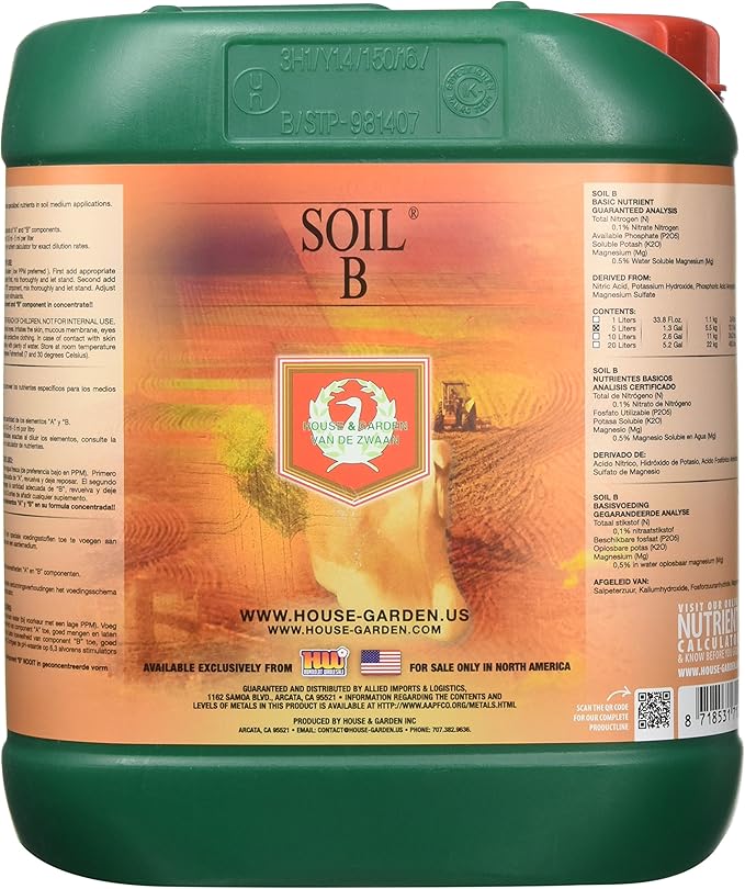 House &amp Garden Soil Nutrient A and B 5 L