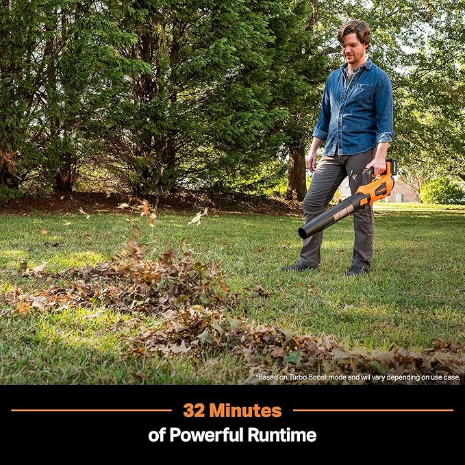 Leaf Blower Cordless LawnMaster Leaf Blower 24V Max with 4.0Ah Battery and a Charger-CLBL2417A