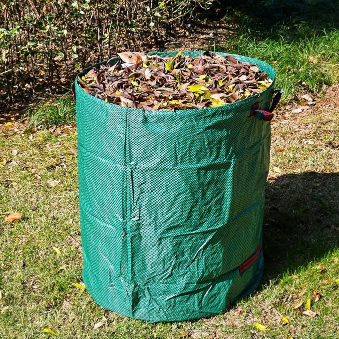 CAMPFIRE 3 Pack 72gallon Garden Waste Bags (H30 D26 Inches) With Handles Heavy Duty Leaf Bags Reusable Lawn Garden Bags And Yard Waste Bags Suitable For Leaf Collectors