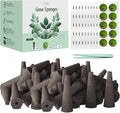 100 Pack Hydroponics Grow Sponges - Replacement Root Growth Sponge Seed Pods for Hydroponic Garden Indoor Growing System Seed Starter Sponges Pod Kit with 100 Labels and 1 Tweezers