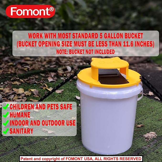 2025 New Improved Bucket Lid Mouse Trap Rat Trap-Metal Bait Cage-Automative Reset-5 Gallon Bucket Fit