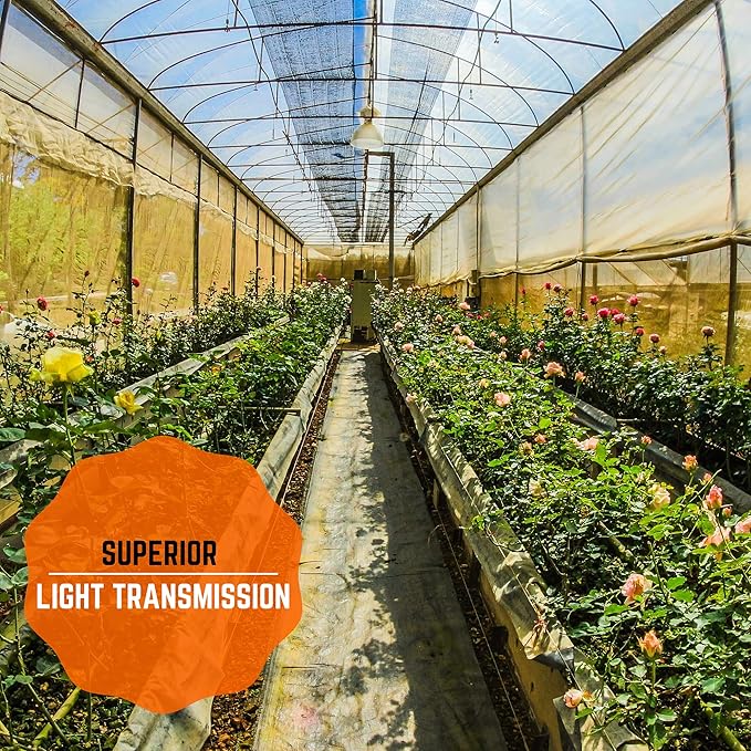 Farm Plastic Supply - Clear Greenhouse Plastic Sheeting - 6 mil - (25' x 18') - 4 Year UV Resistant Polyethylene Greenhouse Film Hoop House Green House Cover for Gardening Farming Agriculture