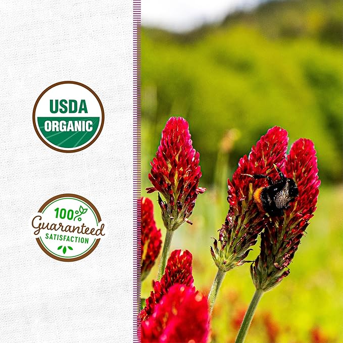 Back to The Roots 100% Organic Crimson Clover Cover Crop Seeds Covers ~1000 sq. ft.