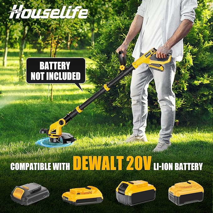 Cordless Weed Eater and Leaf Blower Combo Compatible with Dewalt 20V Max Battery(Battery Not Included) 12 Inch Weed Trimmer/String Trimmer with Auto-Feed Lightweight 20V Leaf Blower Cordless