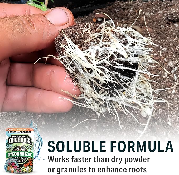 Mycorrhizal Fungi OMRI Organic Root Enhancer for Plant Success Super Potent 20 Strain ECTO and ENDO Blend for Trees Vegetables and Houseplants Beneficial Bacteria Included Treats 14000 Plants