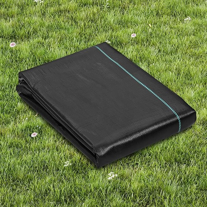 Weed Barrier Landscape Fabric 4 * 100FT Heavy Duty Garden Weed Fabric Woven PP Weed Control Fabric Driveway Fabric Geotextile Fabric for Landscaping Ground Cover Weed Blocker Weed Mat Black