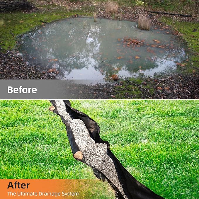 Geotextile Landscape 3ft x 300ft &amp 6oz Geotextile Fabric PP Drainage 350N Tensile Strength &amp 440N Load Capacity for Driveway &amp Road Stabilizationr Erosion Control French Drain