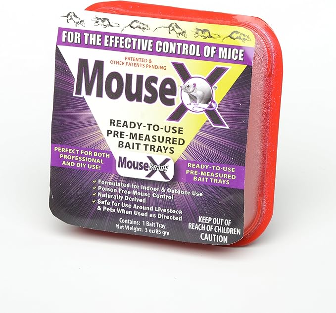 EcoClear Products 620109 MouseX Ready-to-Use Pre-Measured 3 oz. Bait Trays 4-Pack