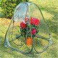 Plant Tent Outdoor Winter Plant Greenhouse with 4 Fixed NailsTransparent Mini Small Grow Plant House Tent Gardening Flowerpot Warm Room Greenhouse Cover for Cold Frost Protector Gardening Plant