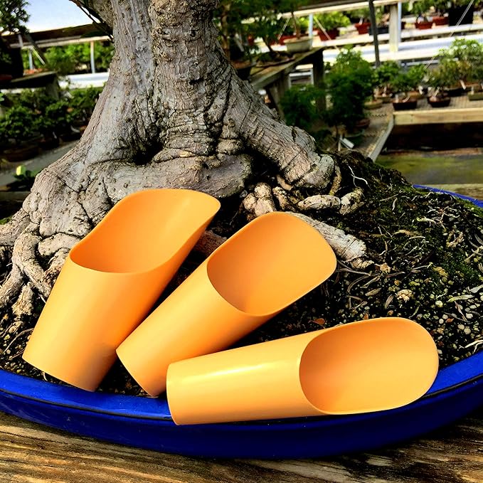 Plastic Soil Scoopers by Tinyroots - Set of 3 Soil Scoop Set Used by Kaikou School of Bonsai Since 1987