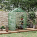 57x29x77 Inch Greenhouse for OutdoorPortable Walk in Greenhouses with Thicken PE CoverDurable Green House Kit with Window Vent 3 Tier 12 Shelves for Indoor Backyard Outside