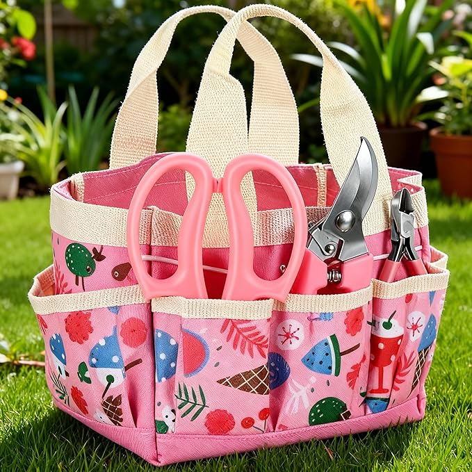 Lasnten 211 Pcs Gardening Tools Kit Floral Arrangement Supplies Pink Tote Storage Bag and Flower Stripper Floral Gloves Pruning Shears Scissors Etc Bouquets Crafts Gifts for Women Valentine's Day