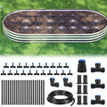 HIRALIY Raised Bed Drip Irrigation Kit Large DIY Garden Grid Watering System Garden Irrigation System for Flower Bed up to 4 x 8FT