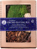 SuperMoss (90447) Orchid Potting Kit Complete Orchid Care Set with Preserved Moss Orchid Bark Floral Clips and Stakes 120 Cu. in. Sheet Moss Green